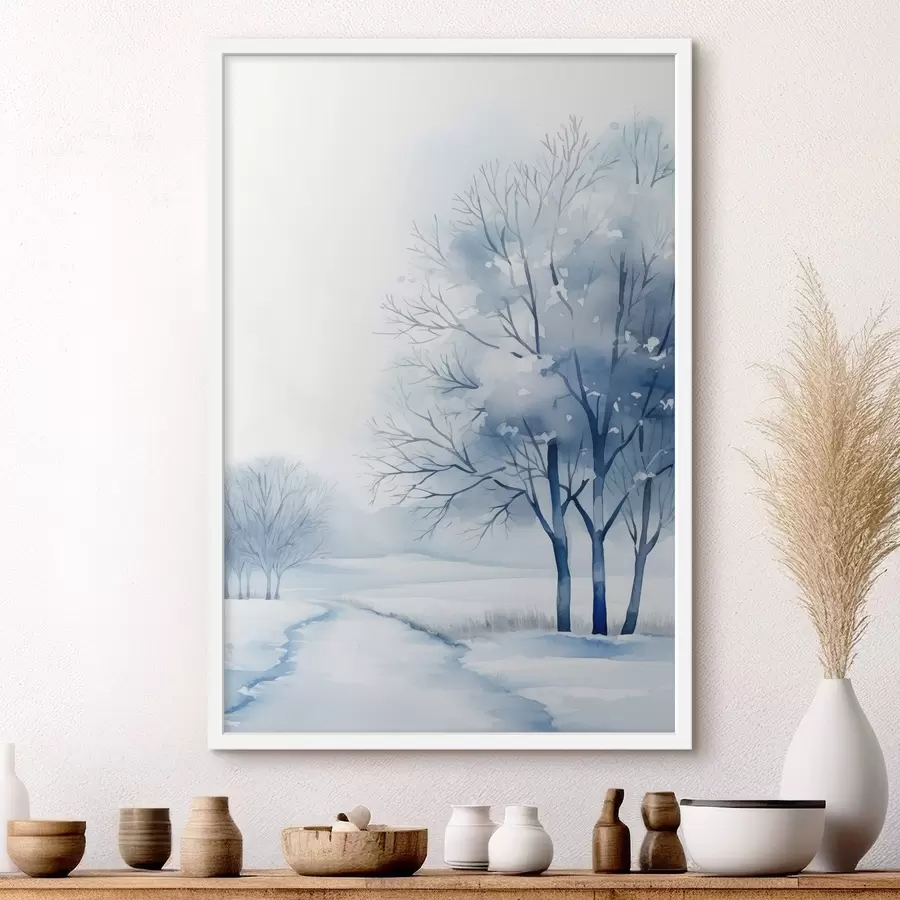 Papier peint Arbres dans un jardin d'hiver f46967