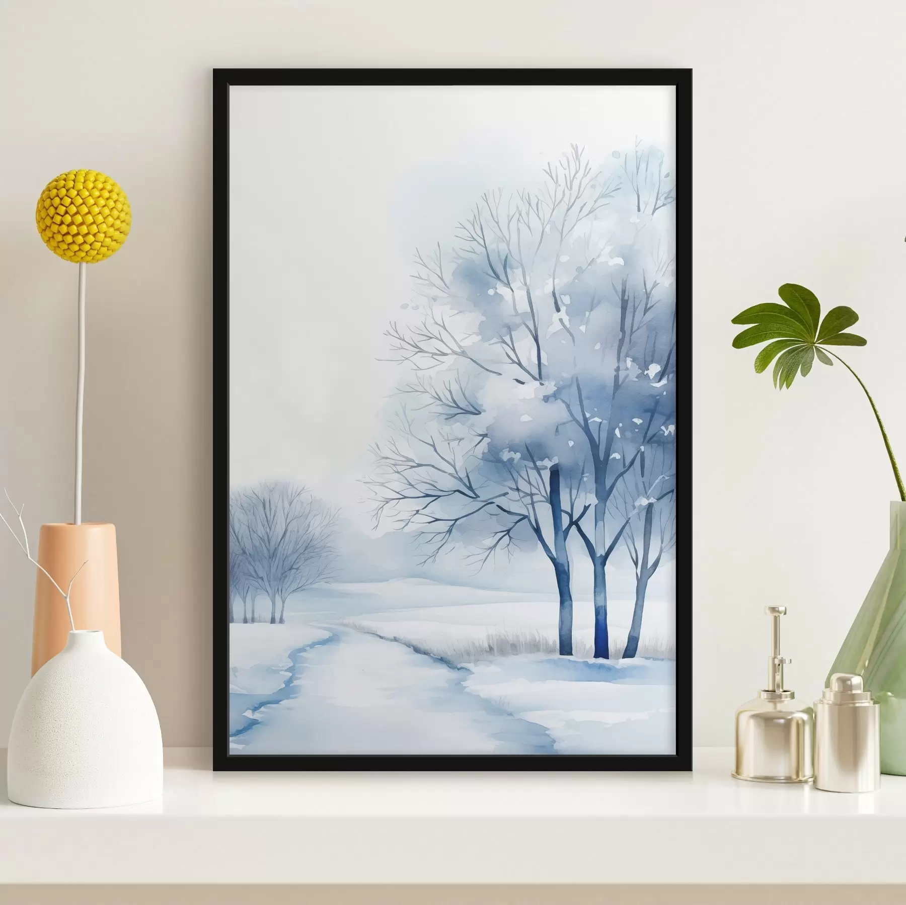 Papier peint Arbres dans un jardin d'hiver f46967