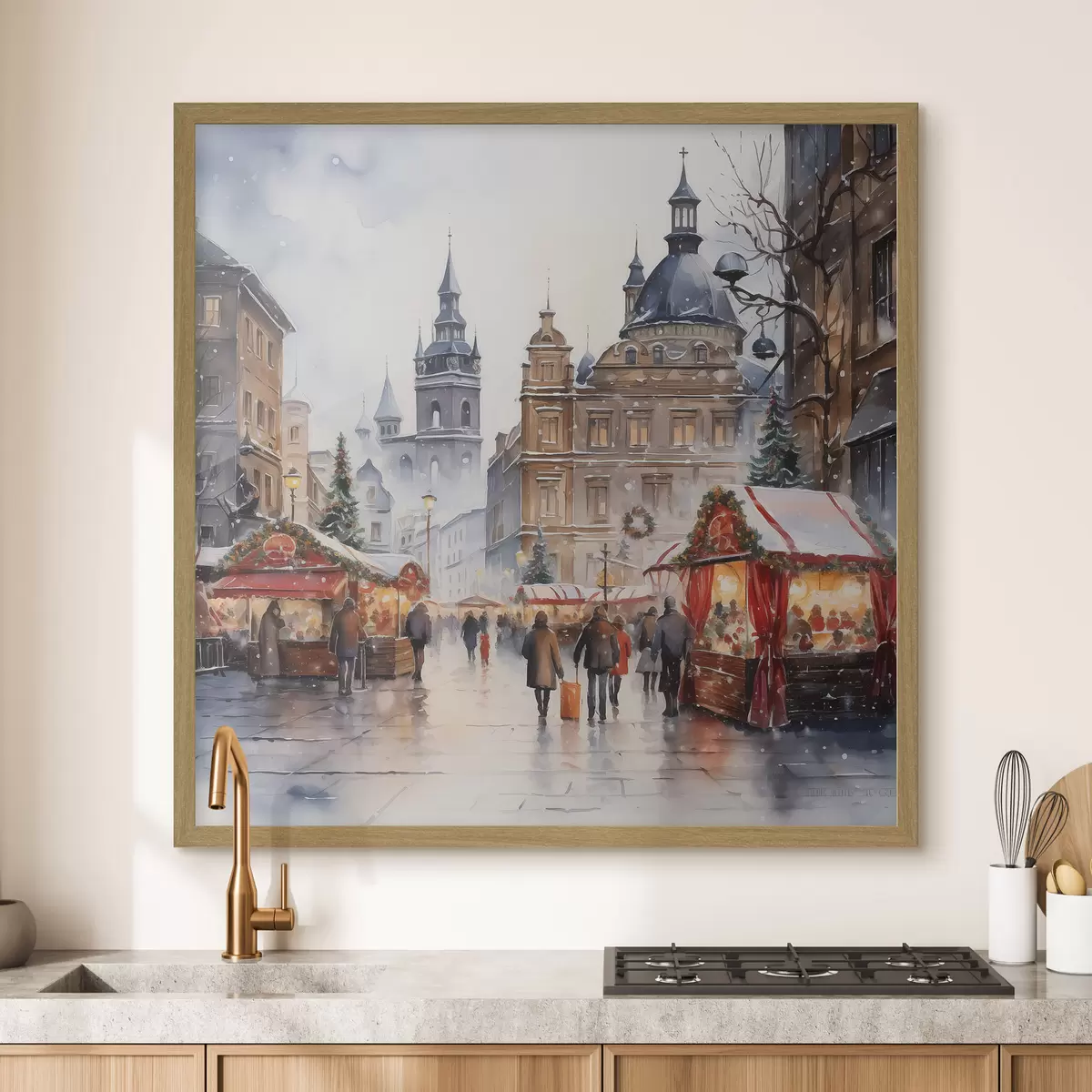 Poster Prague en hiver f46968