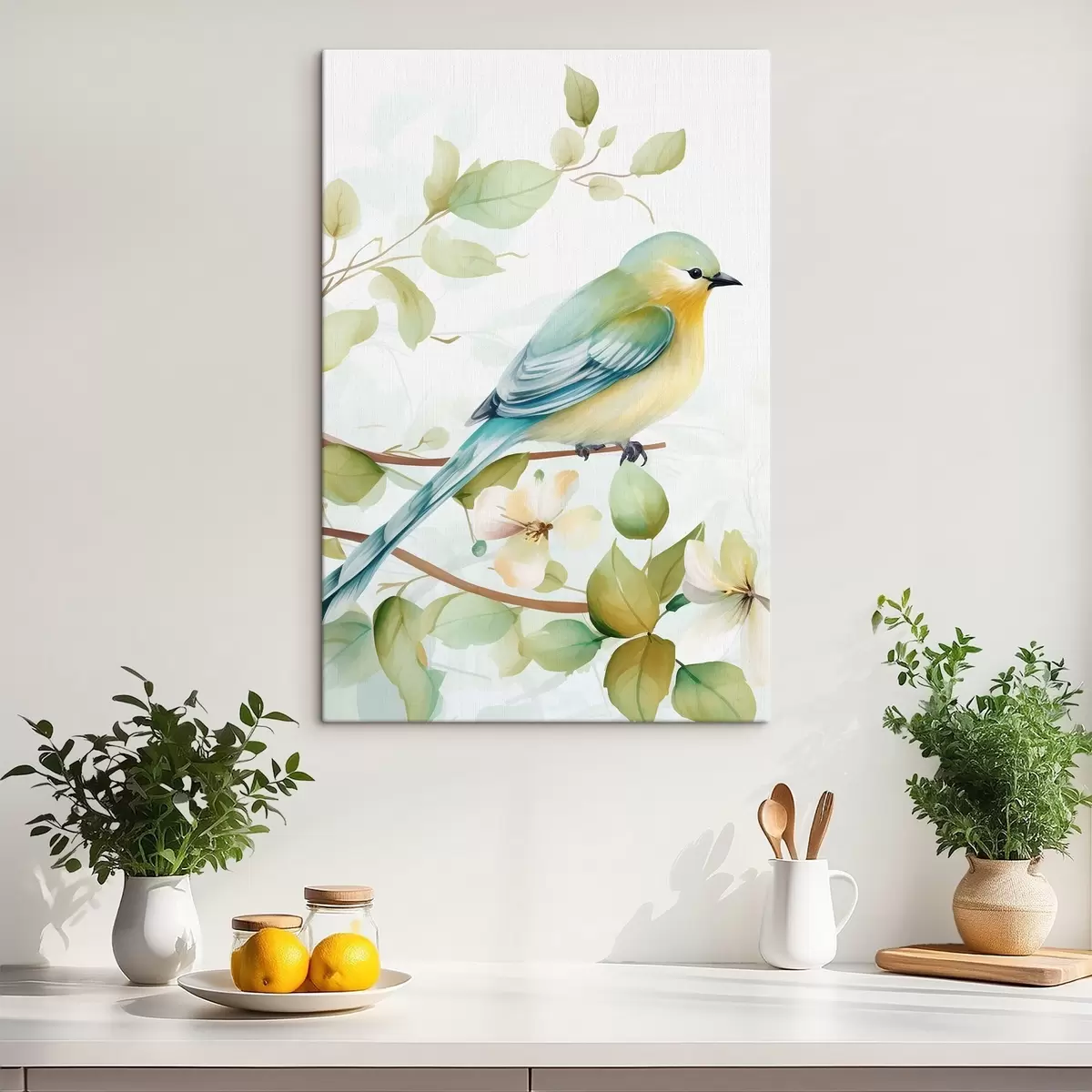 Tableau Mésange sur une branche s46891