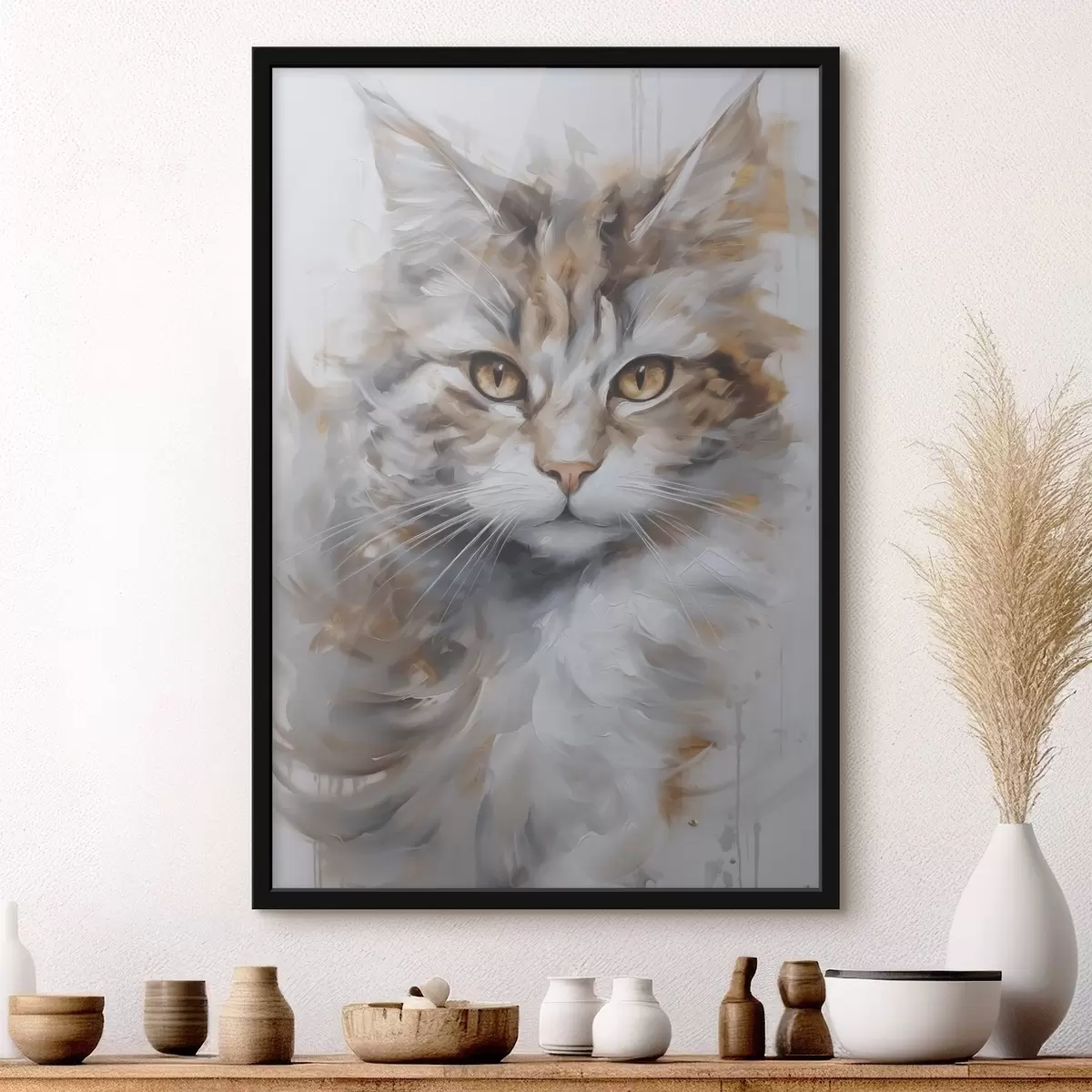Poster Peinture imitant un chat f46833
