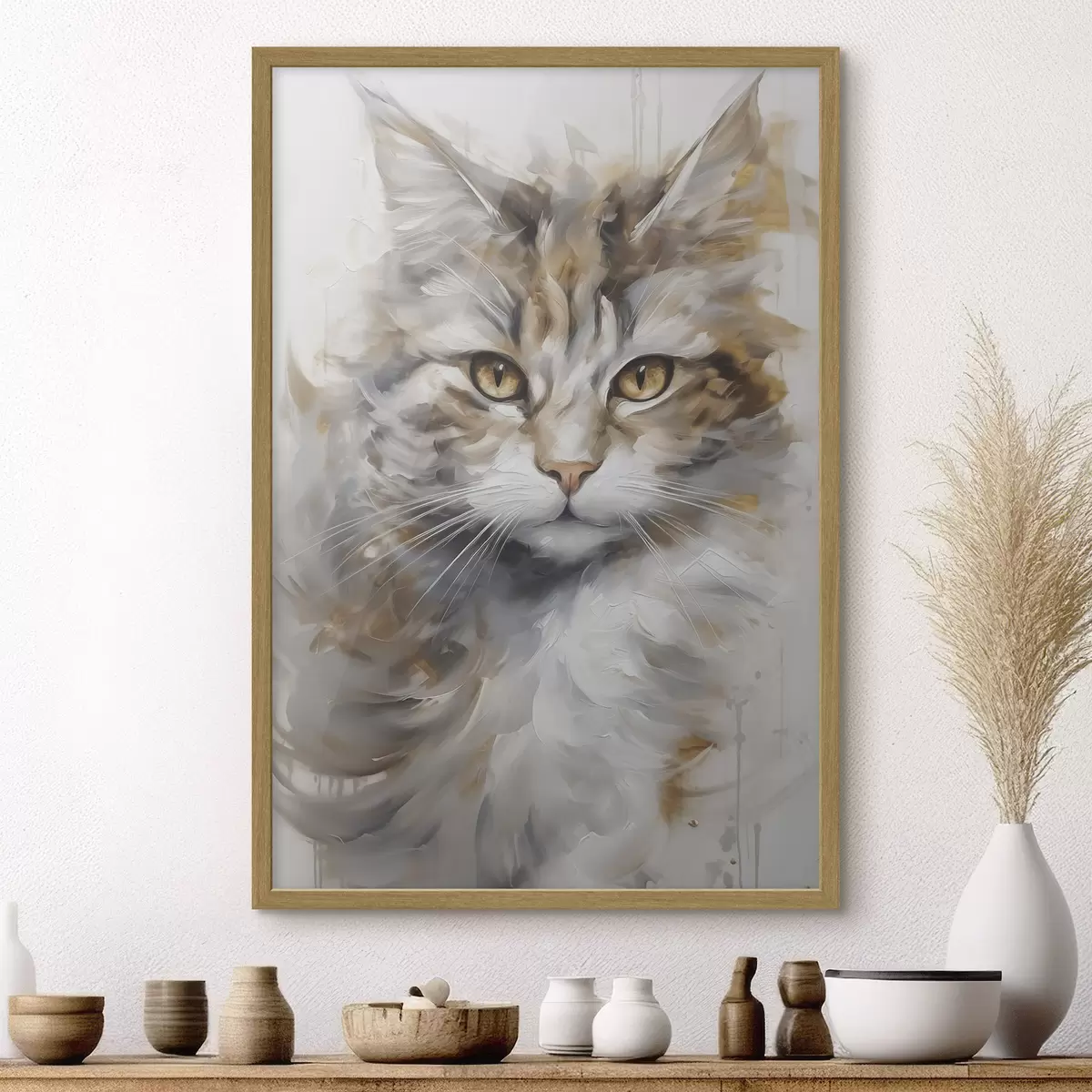 Poster Peinture imitant un chat f46833