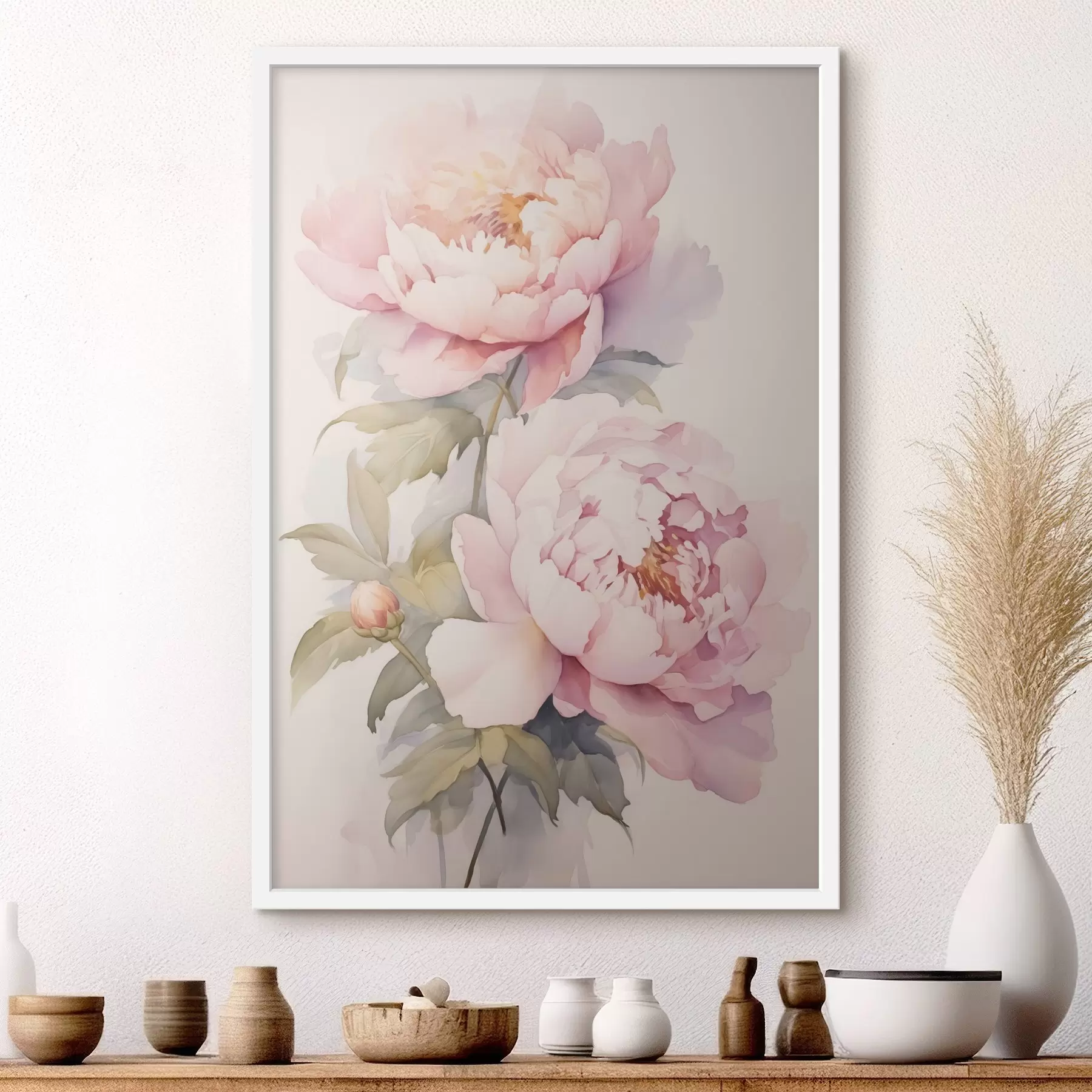 Papier peint Pivoines et énigme f46916