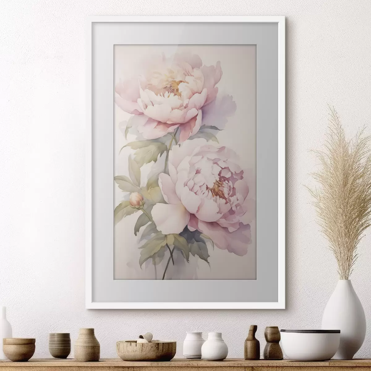 Poster Pivoines et énigme f46916