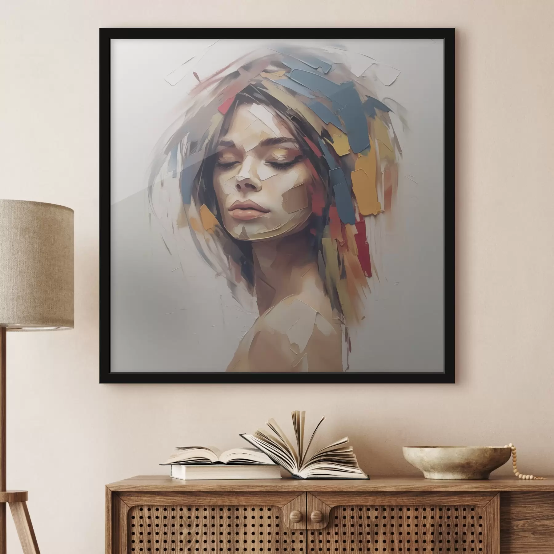 Papier peint Portrait abstrait d'une femme f46917