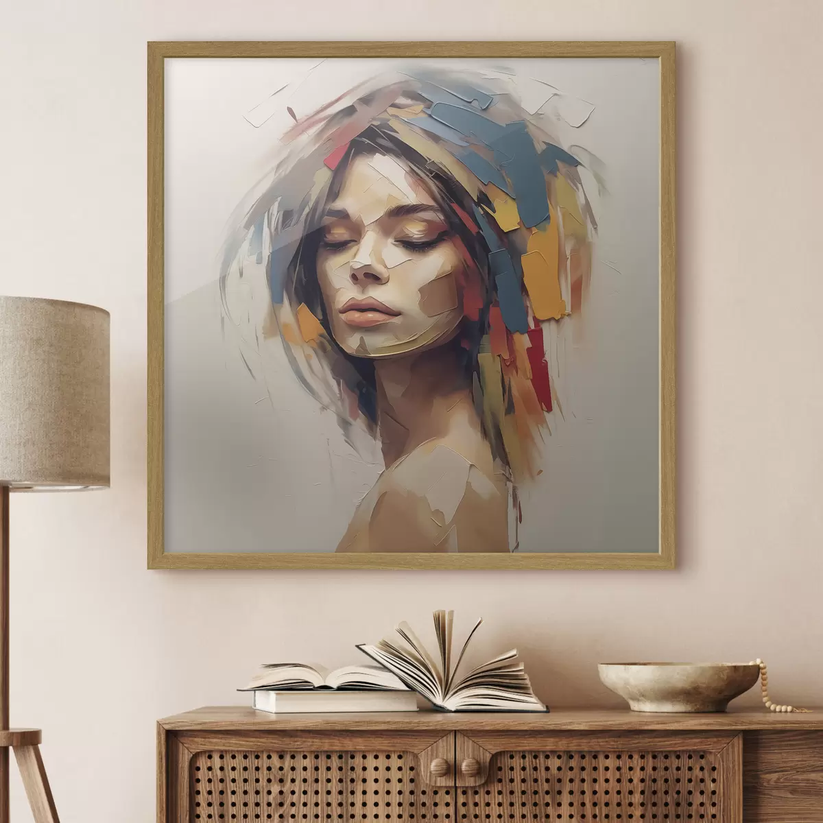 Poster Portrait abstrait d'une femme f46917