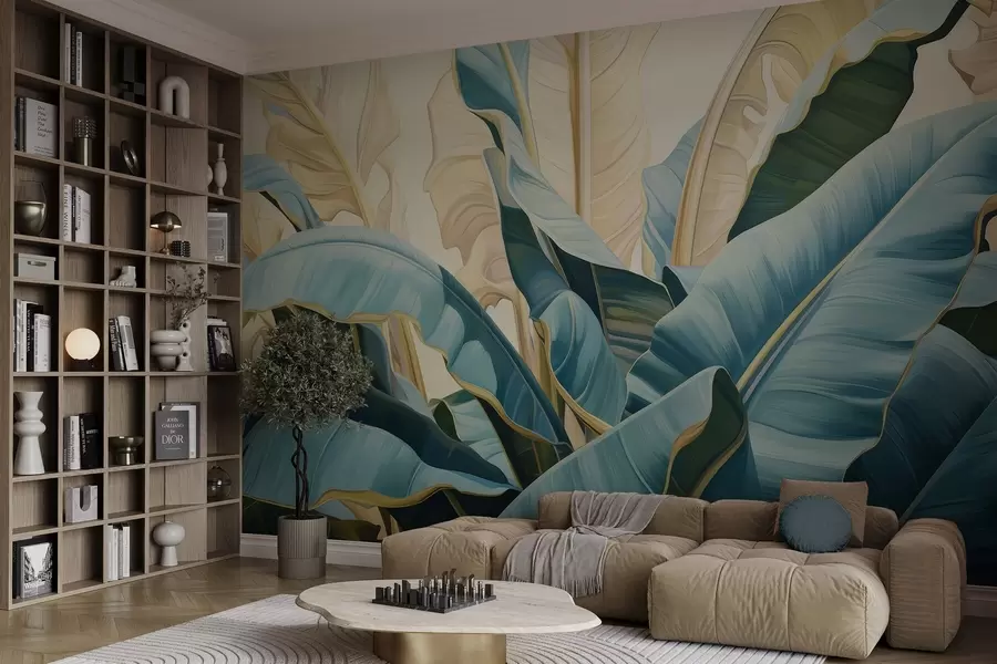 Papier peint Grandes feuilles de bananier w05005