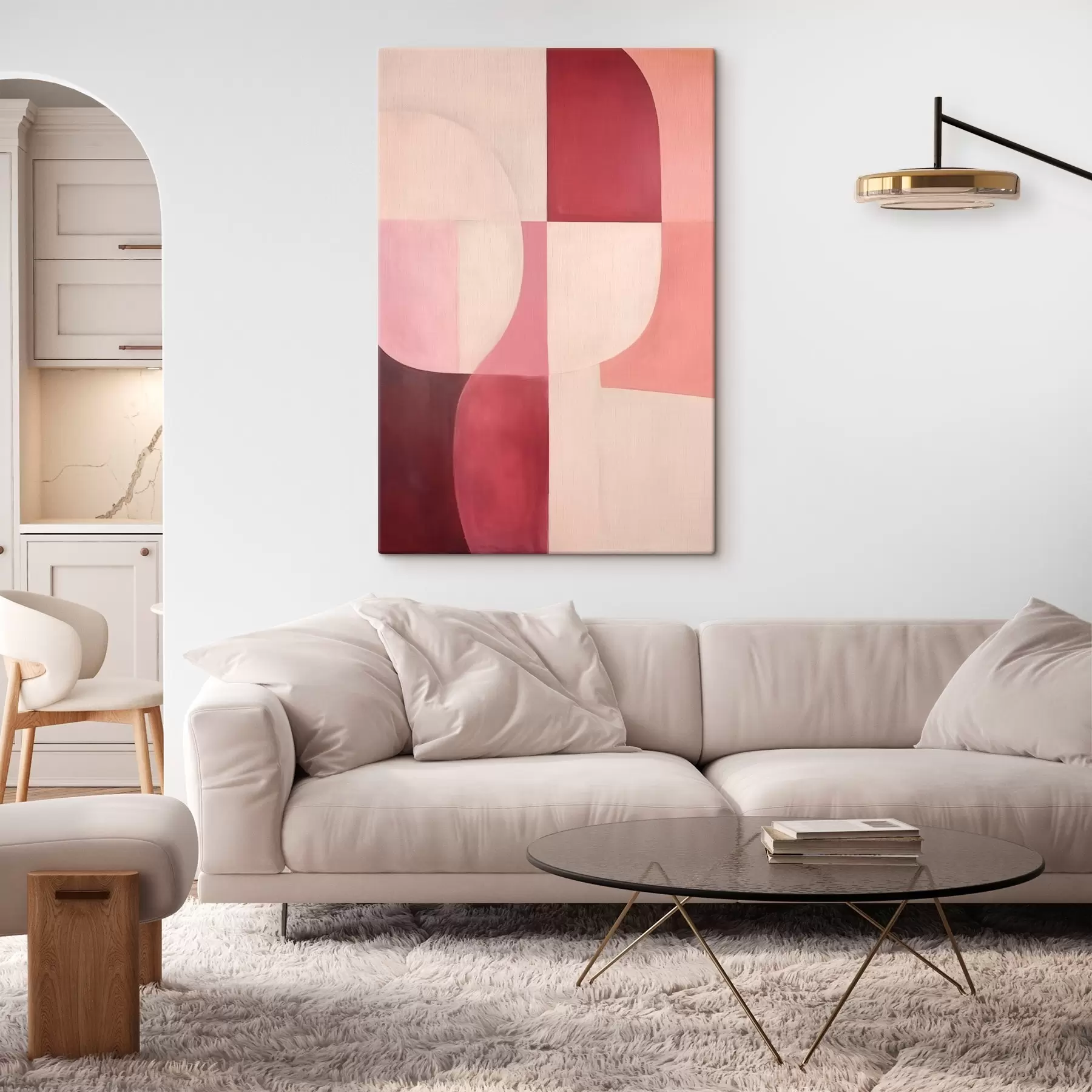 Tableau Composition de formes fluides s46989