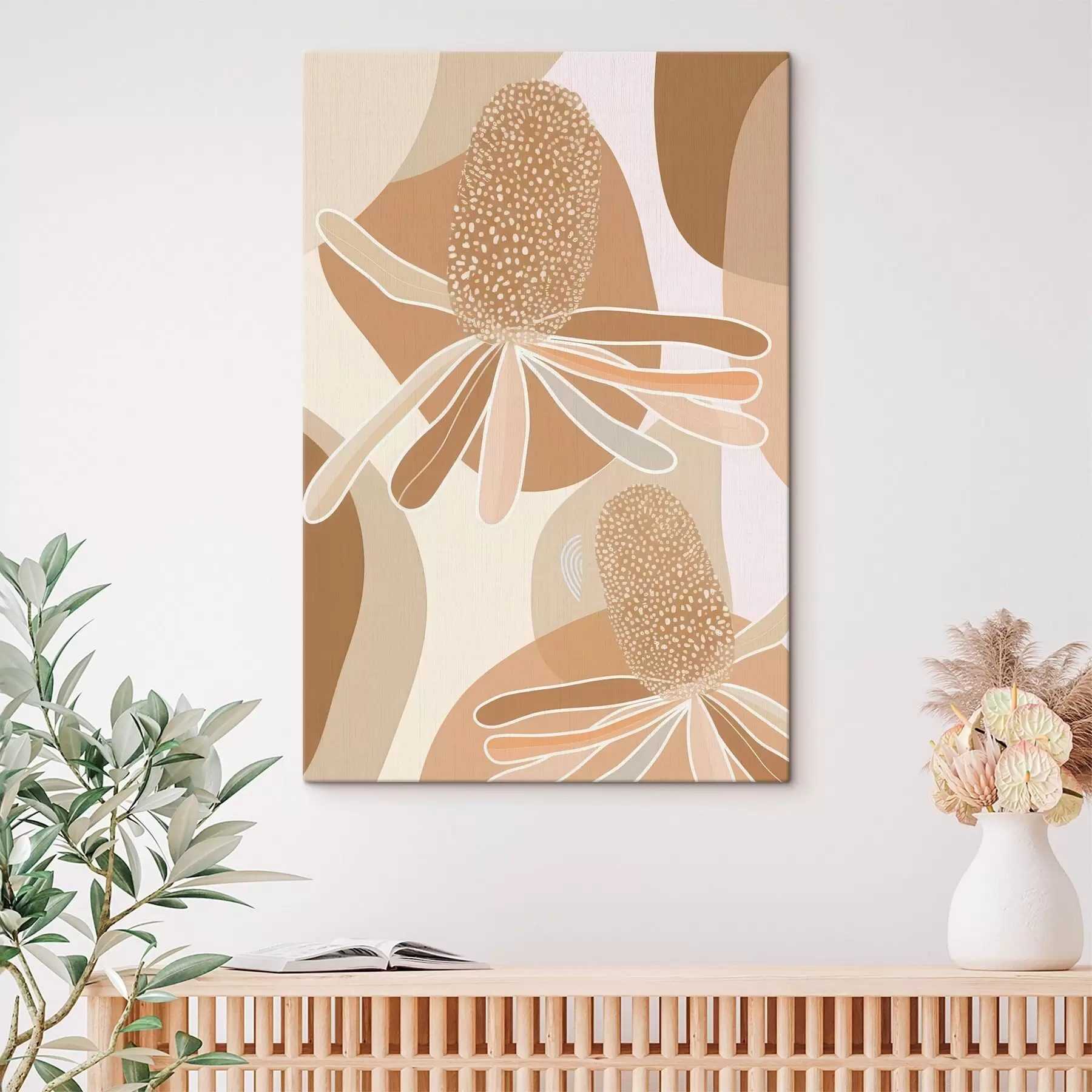 Tableau Fleurs abstraites de protéa s46992