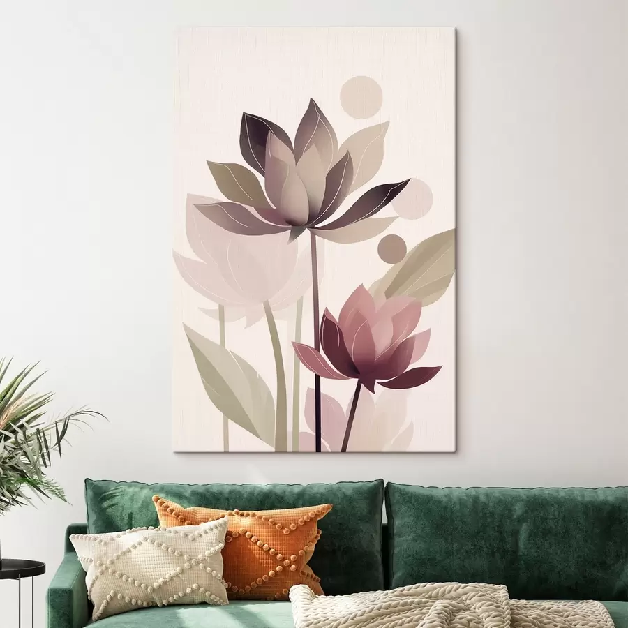 Tableau Fleurs de lotus abstraites s46999