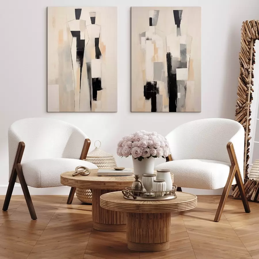 Tableau Couple abstrait m01111