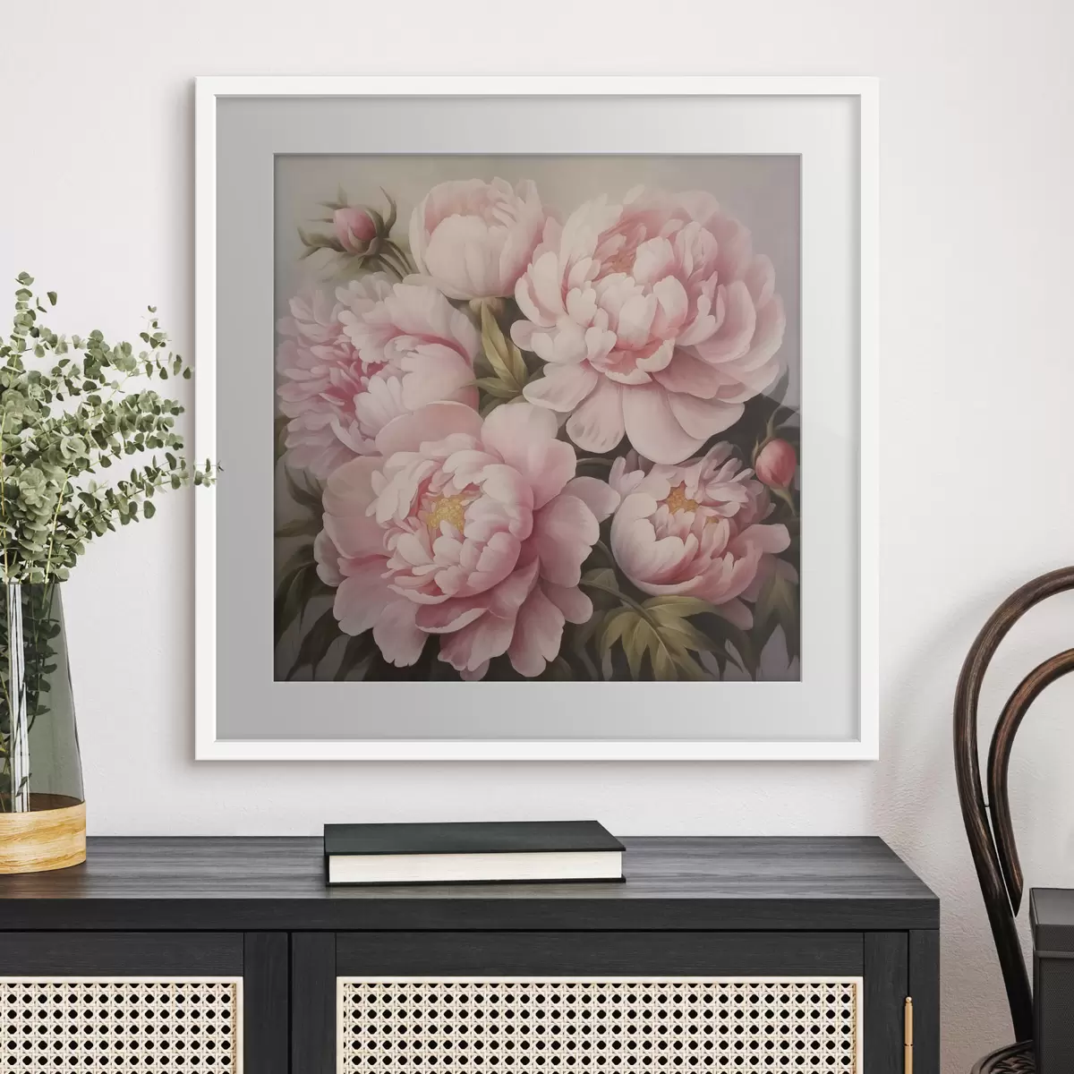 Poster Pivoines et profondeur f47007