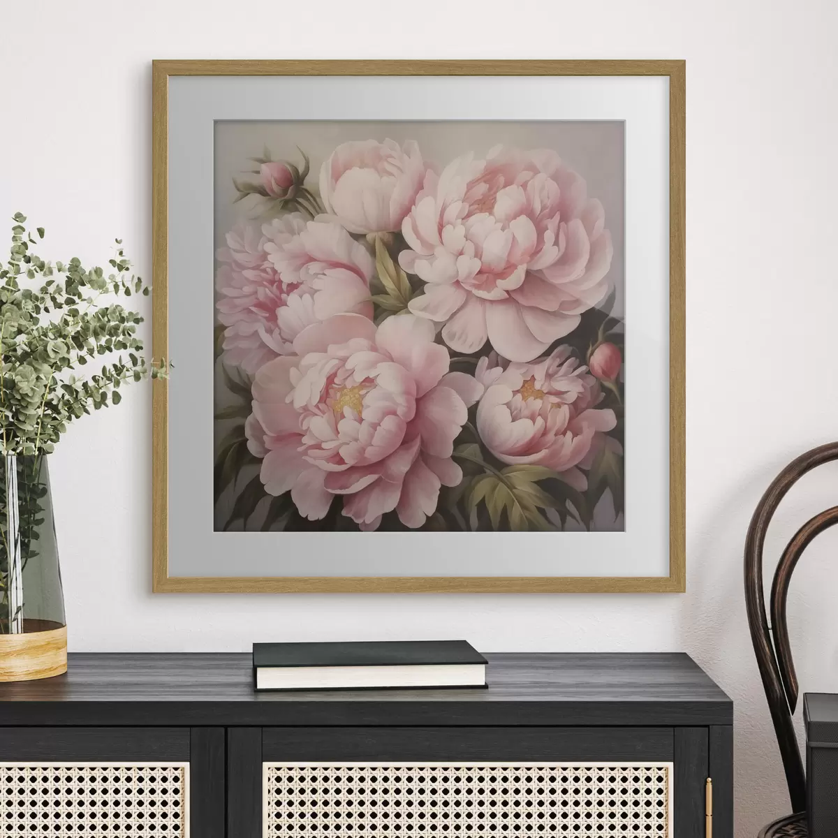 Poster Pivoines et profondeur f47007