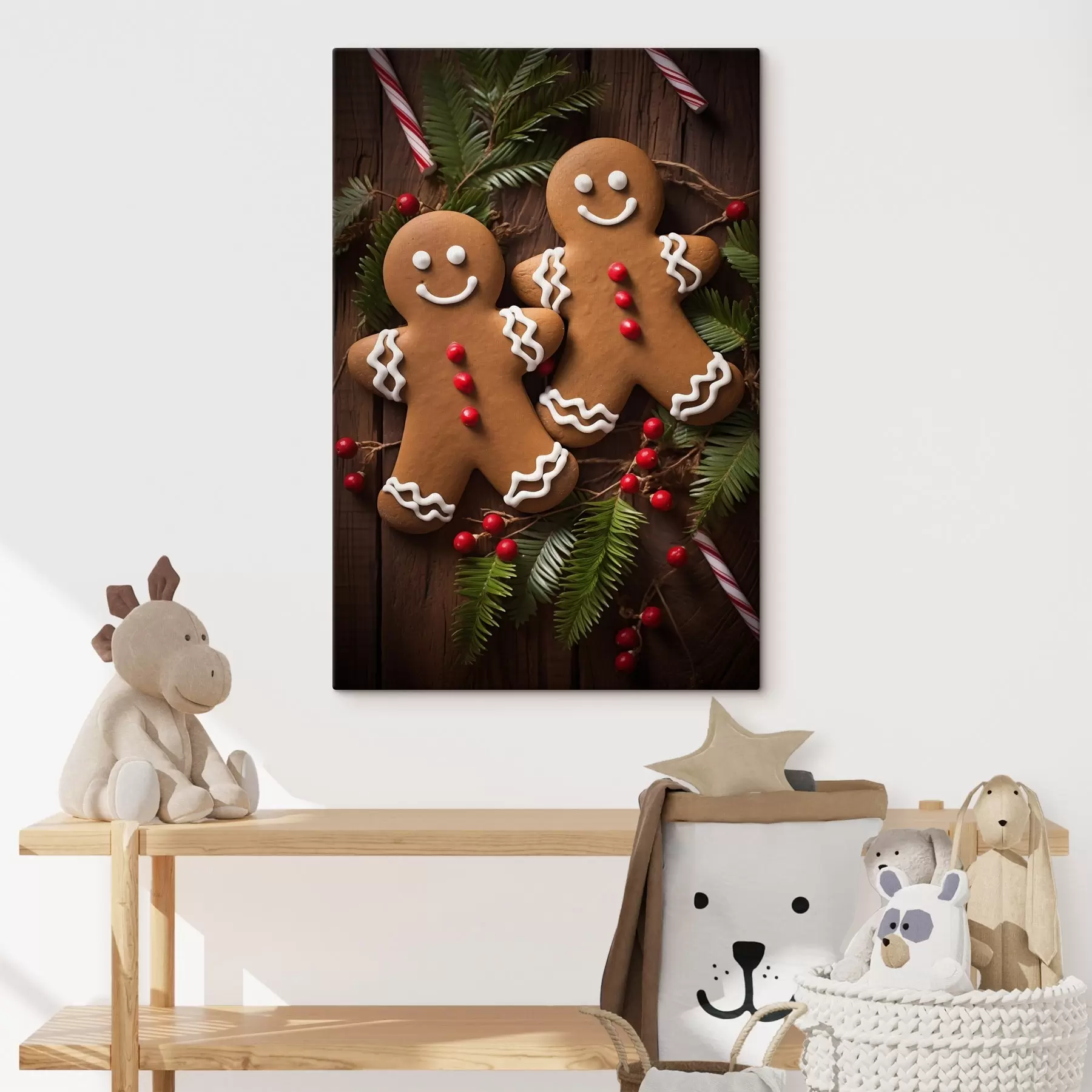 Tableau Les bonhommes en biscuit du Nouvel An s46978