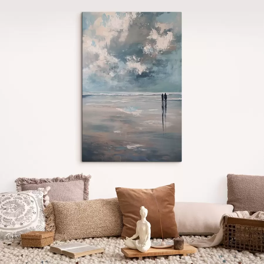 Tableau Couple sur le rivage s47061