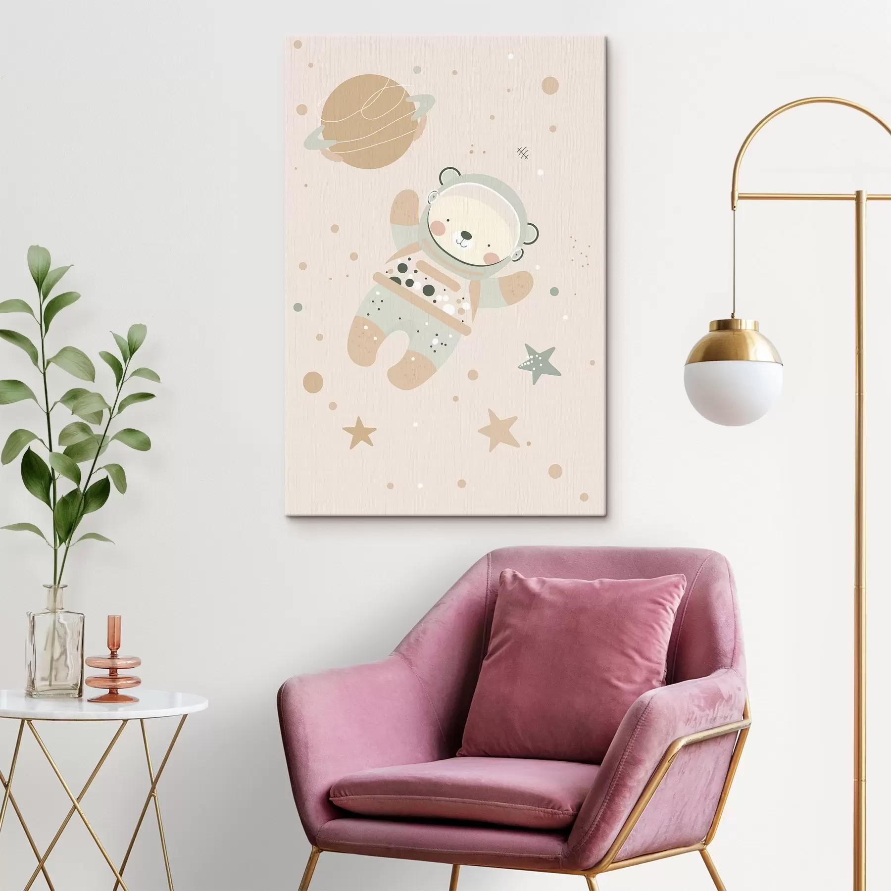 Tableau Ours cosmonaute s47068