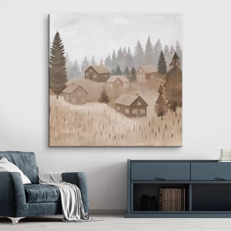 Tableau Maisons dans la forêt s47075