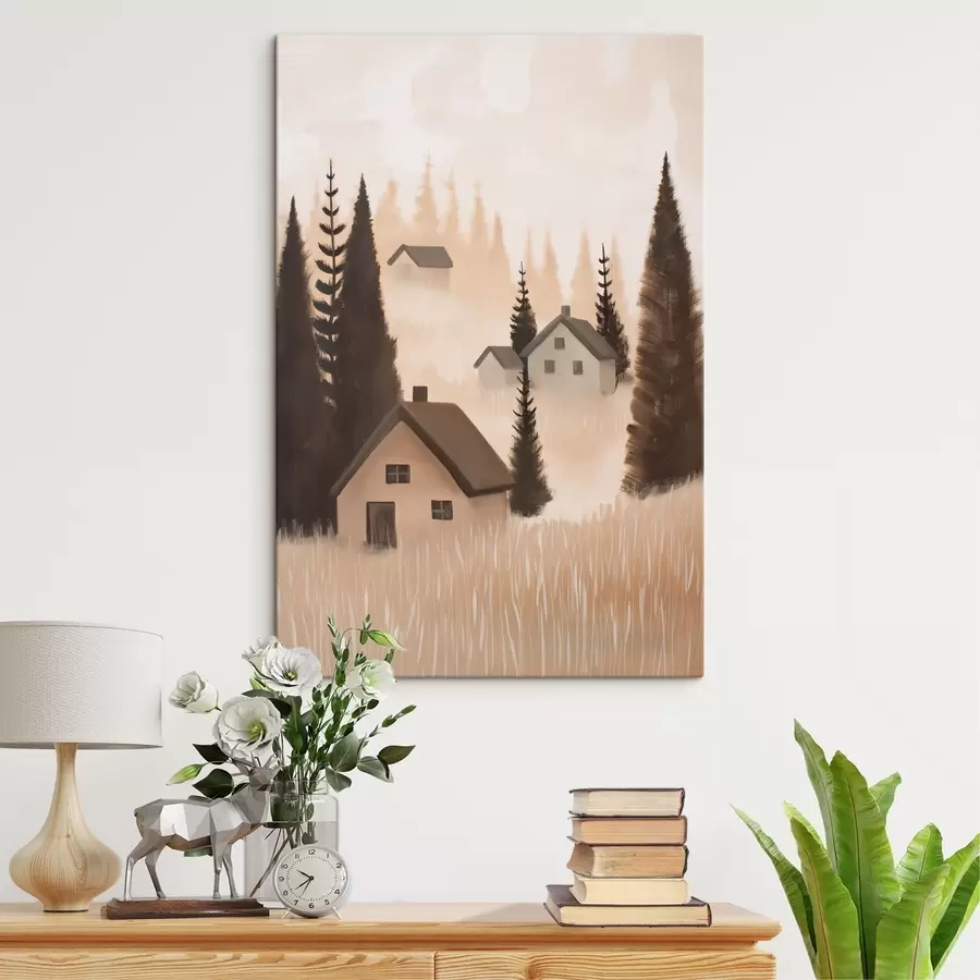 Tableau Maisons dans la forêt s47076