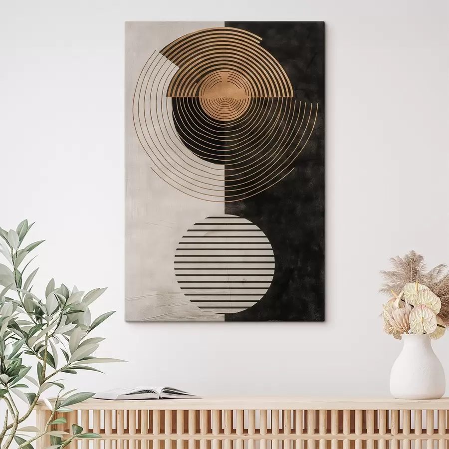 Tableau Cercles et feuilles s47080