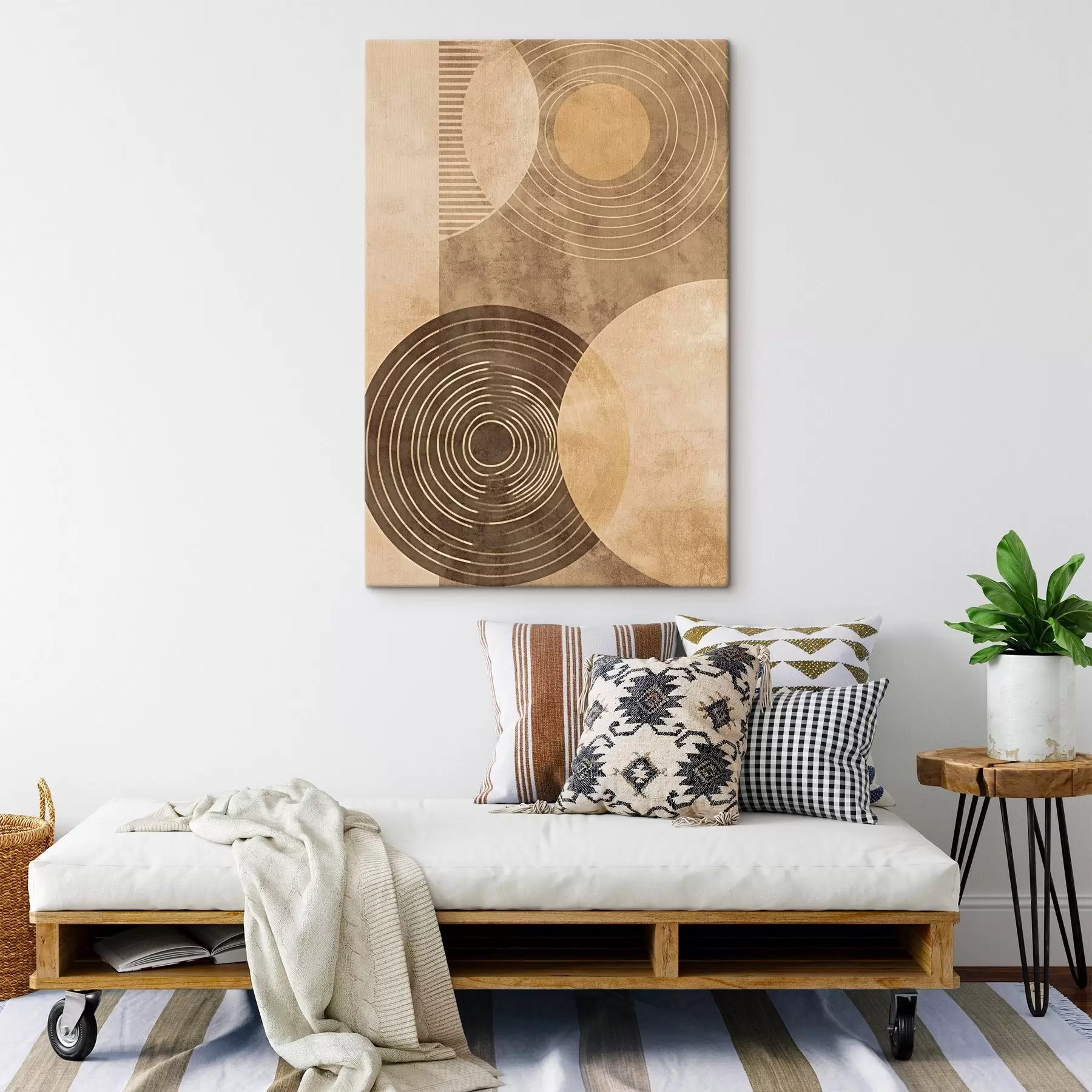 Tableau Cercles aux couleurs neutres s47082