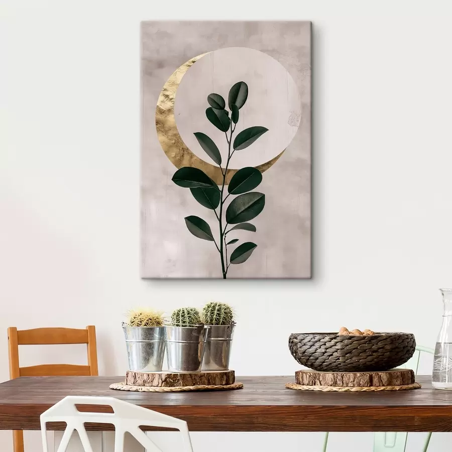 Tableau Feuilles et demi-lune s47085