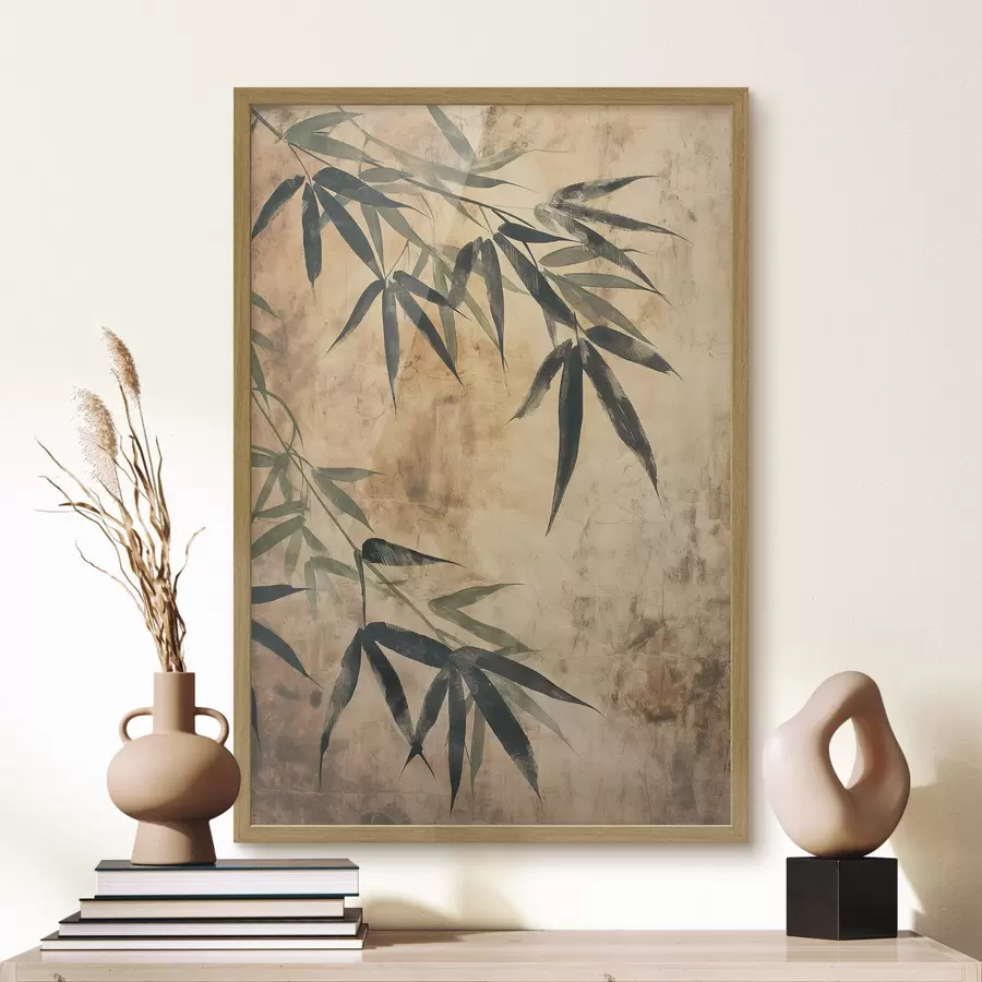 Papier peint Feuilles de bambou f47048