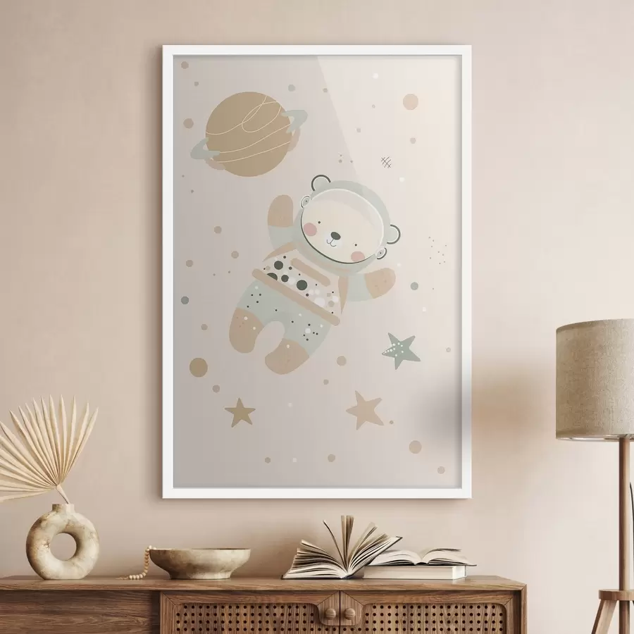 Papier peint Ours cosmonaute f47068