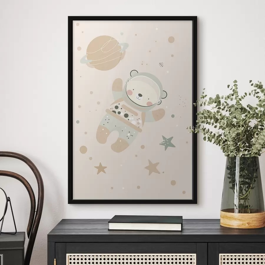 Papier peint Ours cosmonaute f47068