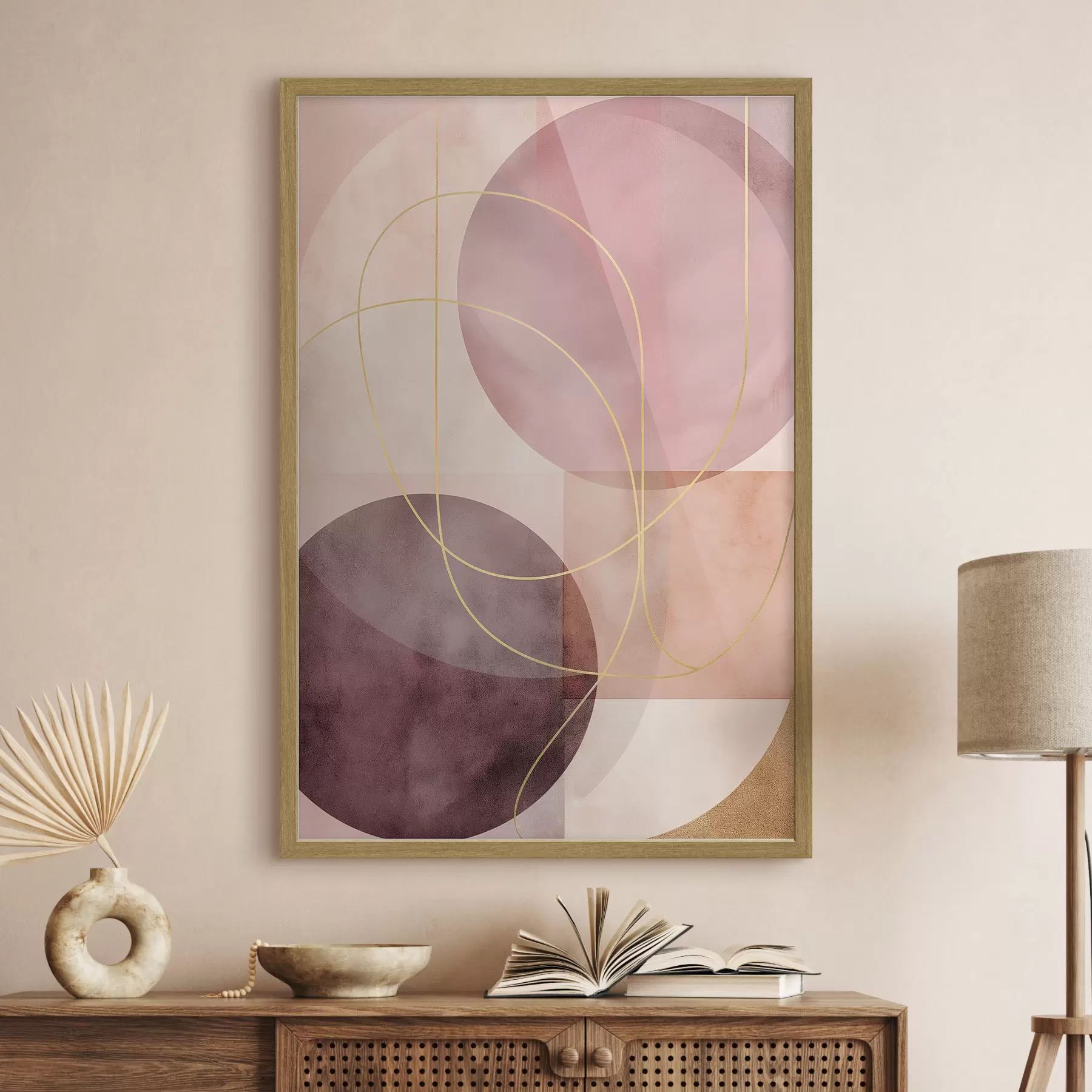 Papier peint Cercles et élan f47070