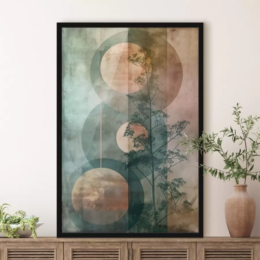 Papier peint Abstraction et feuilles f47072