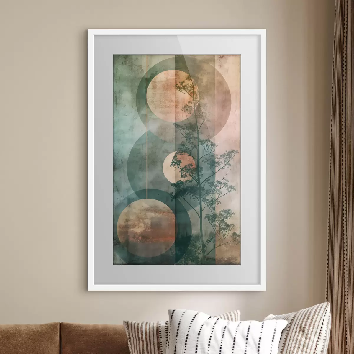 Poster Abstraction et feuilles f47072