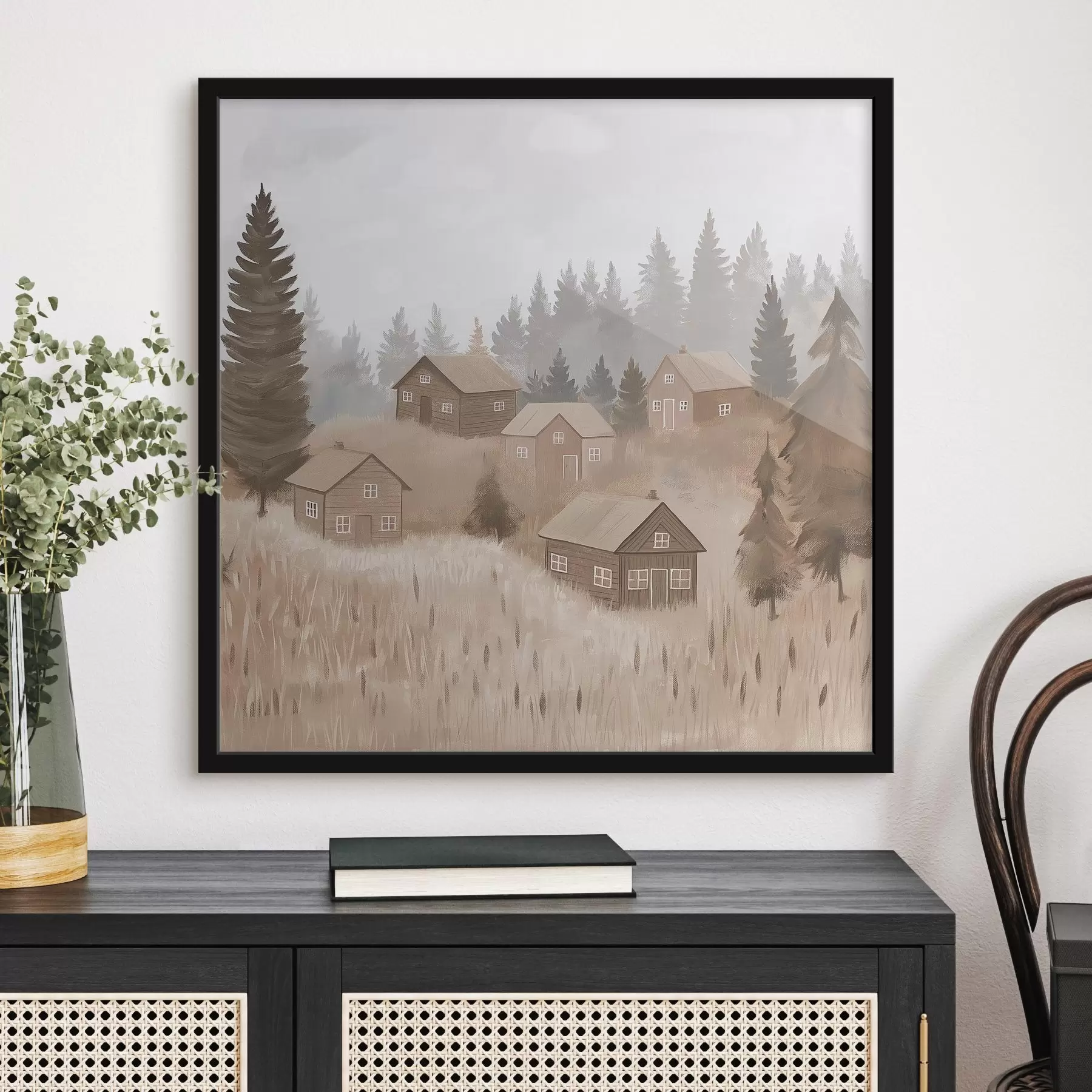 Papier peint Maisons dans la forêt f47075