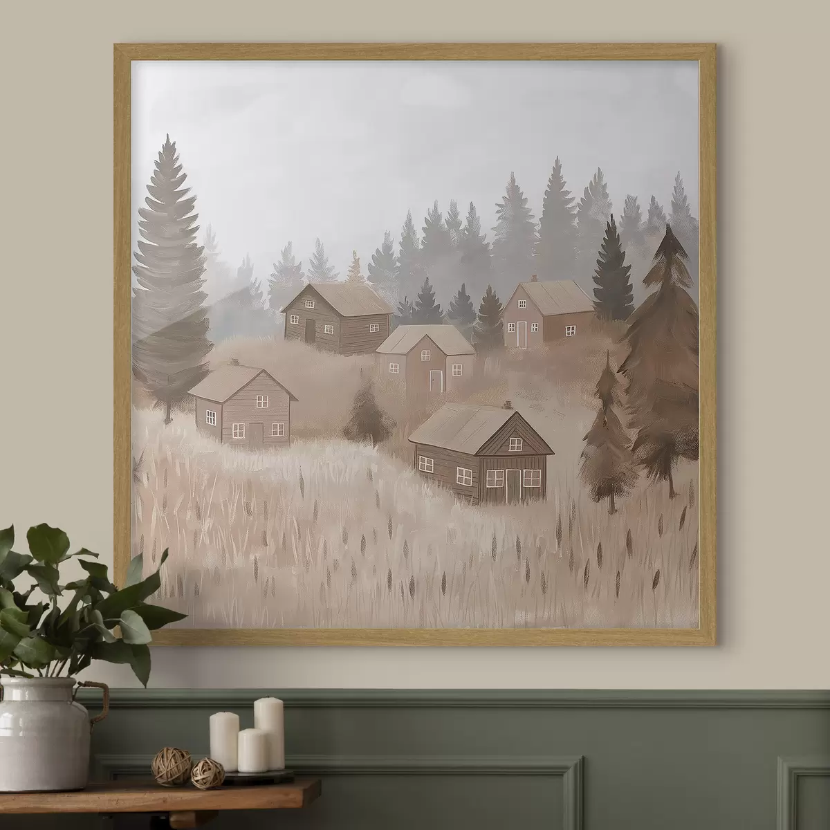Poster Maisons dans la forêt f47075