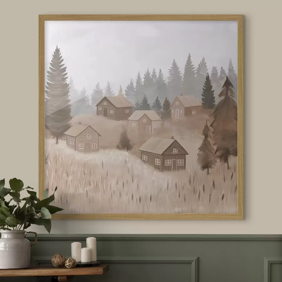 Papier peint Maisons dans la forêt f47075