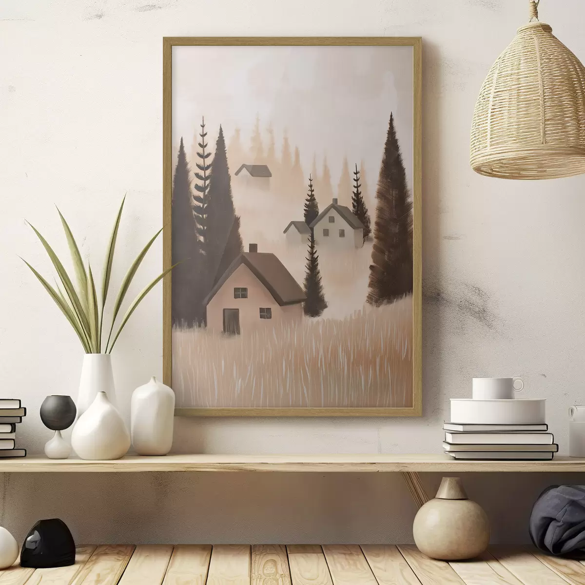 Poster Maisons dans la forêt f47076