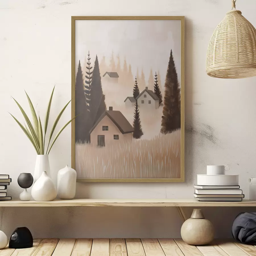 Papier peint Maisons dans la forêt f47076