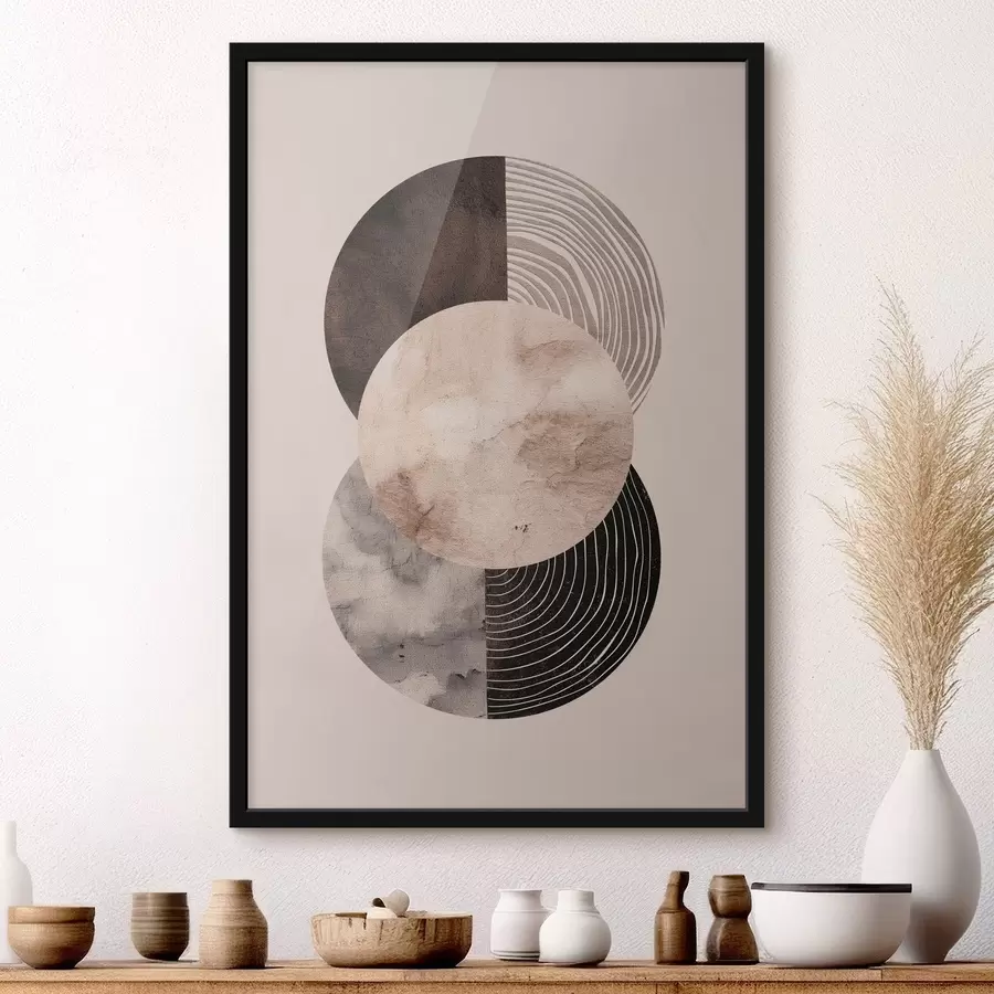 Papier peint Trois cercles f47081