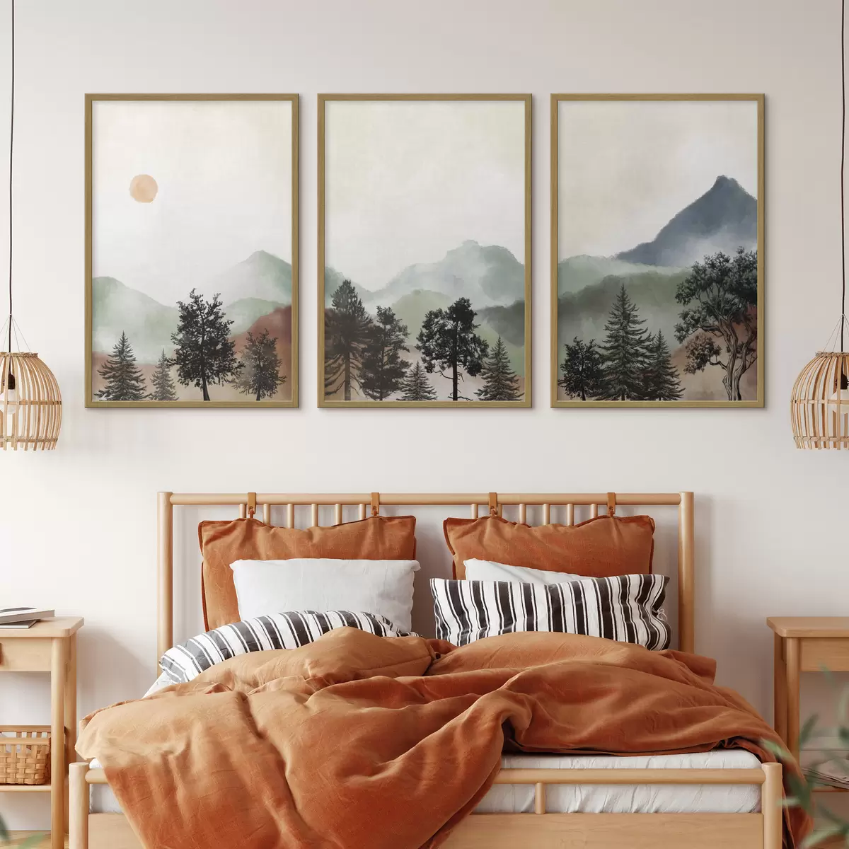 Poster Paysage paisible aux couleurs douces d00243