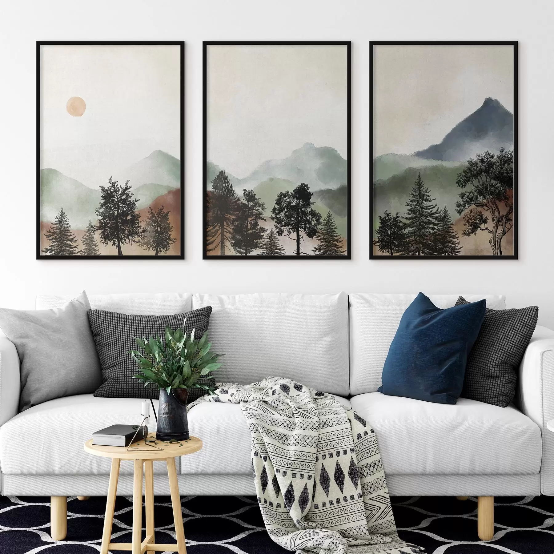 Papier peint Paysage paisible aux couleurs douces d00243