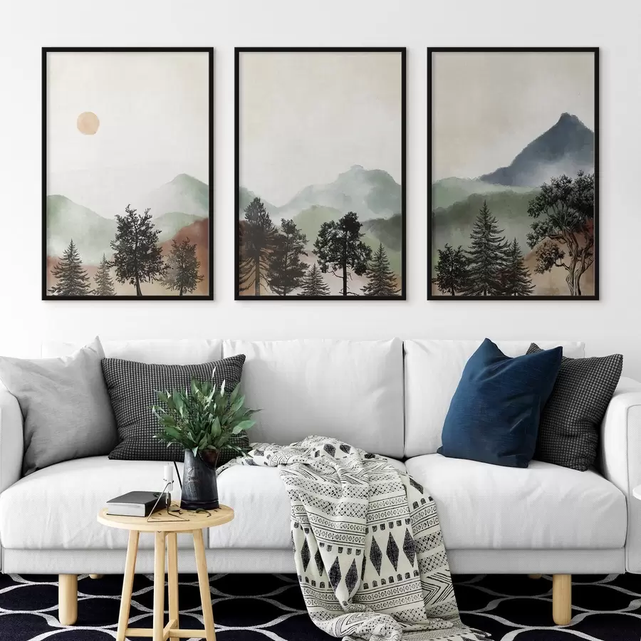 Papier peint Paysage paisible aux couleurs douces d00243