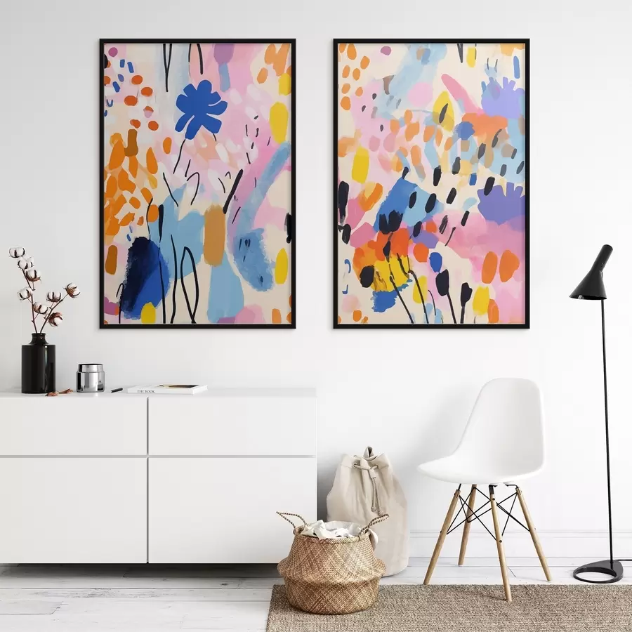 Papier peint Des couleurs vives qui dansent en harmonie d00268