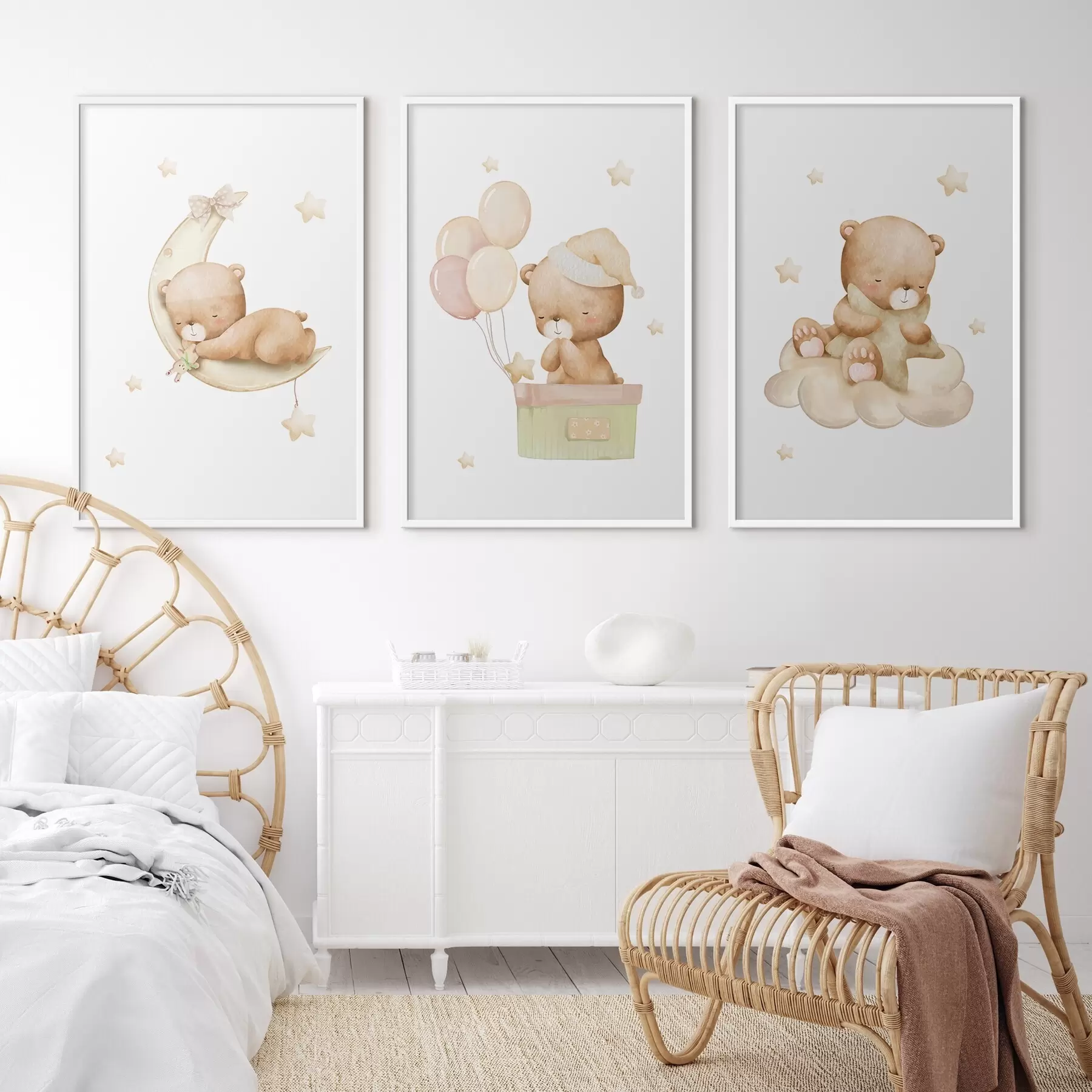 Papier peint Les ours en peluche profitent de leurs moments de rêve d00296