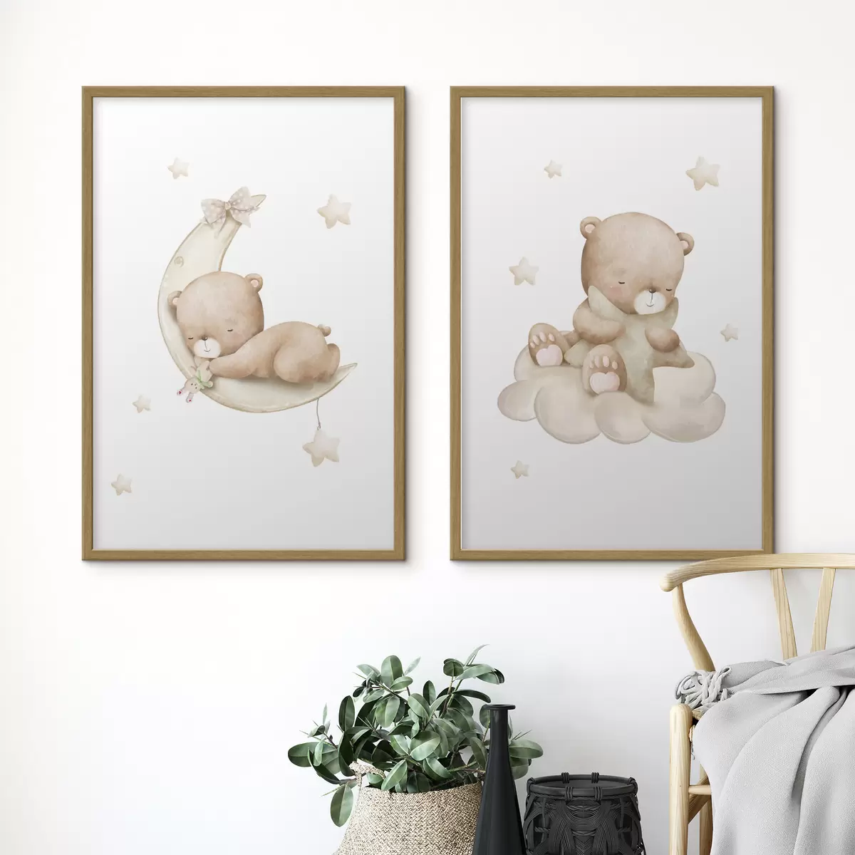 Poster Les ours en peluche profitent de leurs moments de rêve d00296