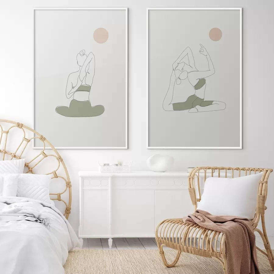 Papier peint Mouvements conscients dans des postures paisibles d00300