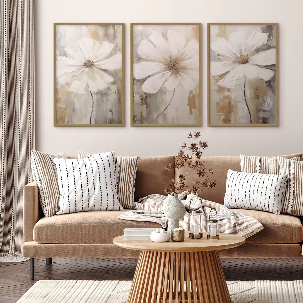 Poster Tendance fleurs blanches d00409