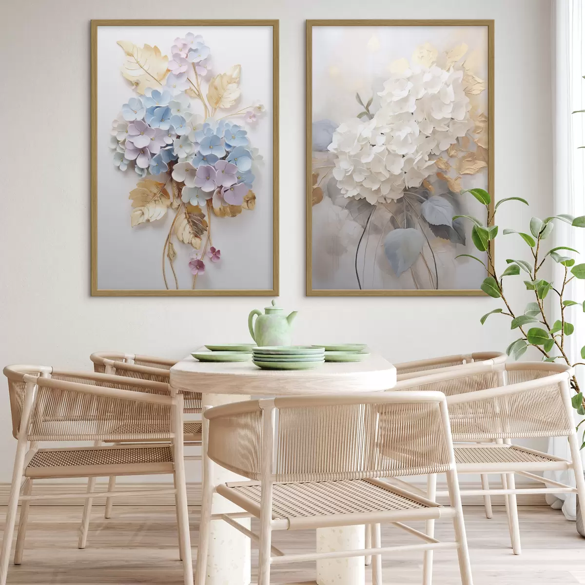 Poster Branches d'hortensia luxuriantes d00425