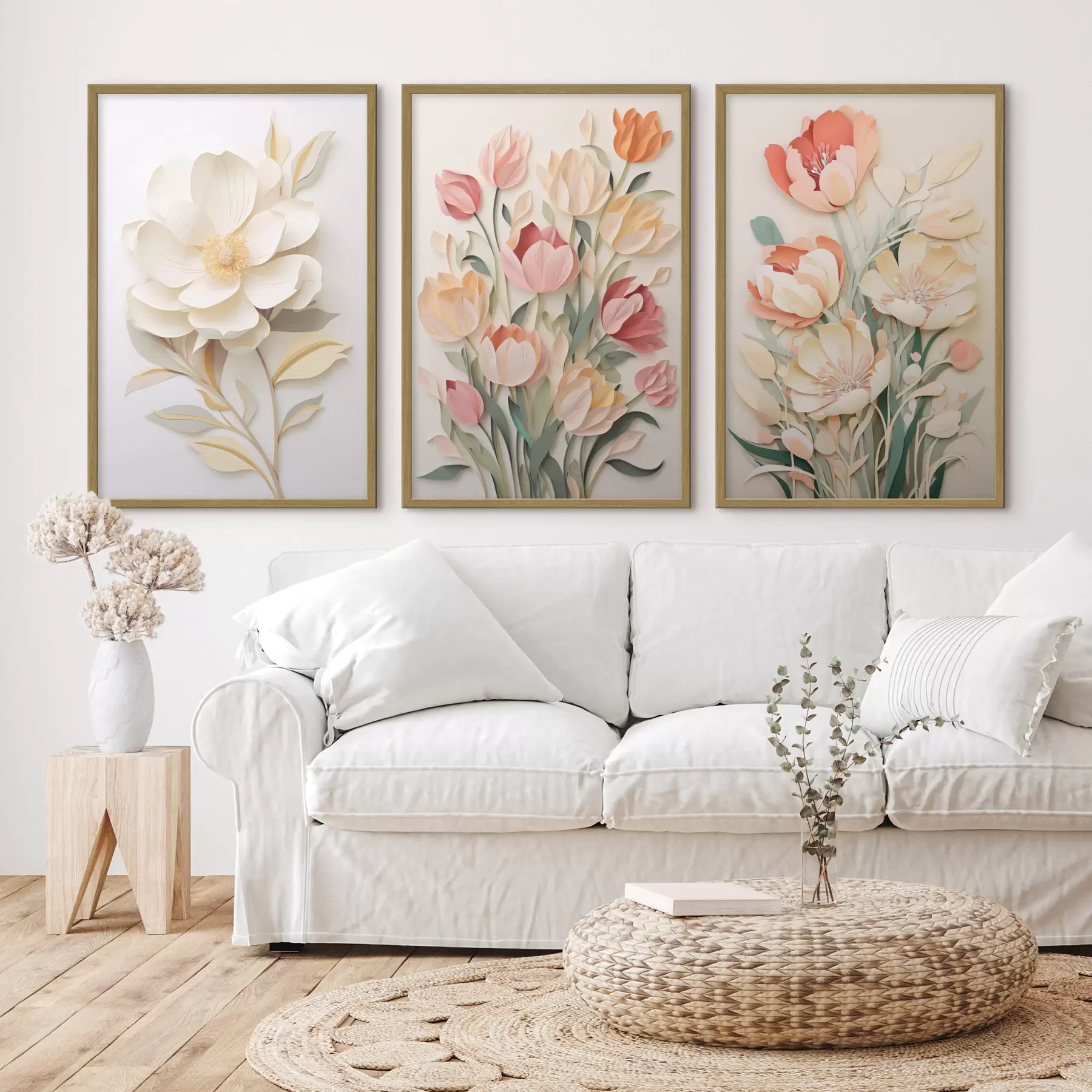 Papier peint Fleurs en papier d00432