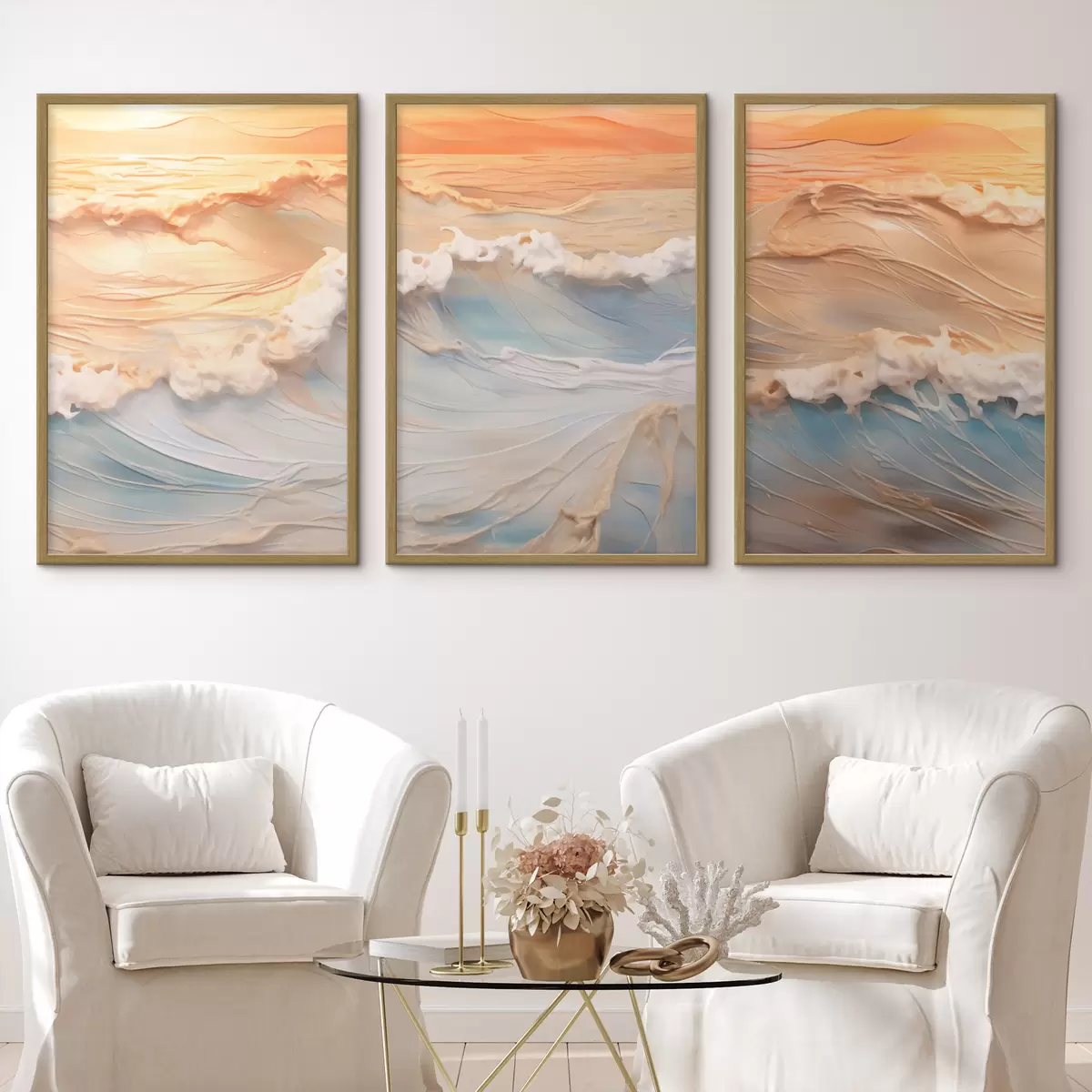 Poster Vagues colorées de la mer d00437