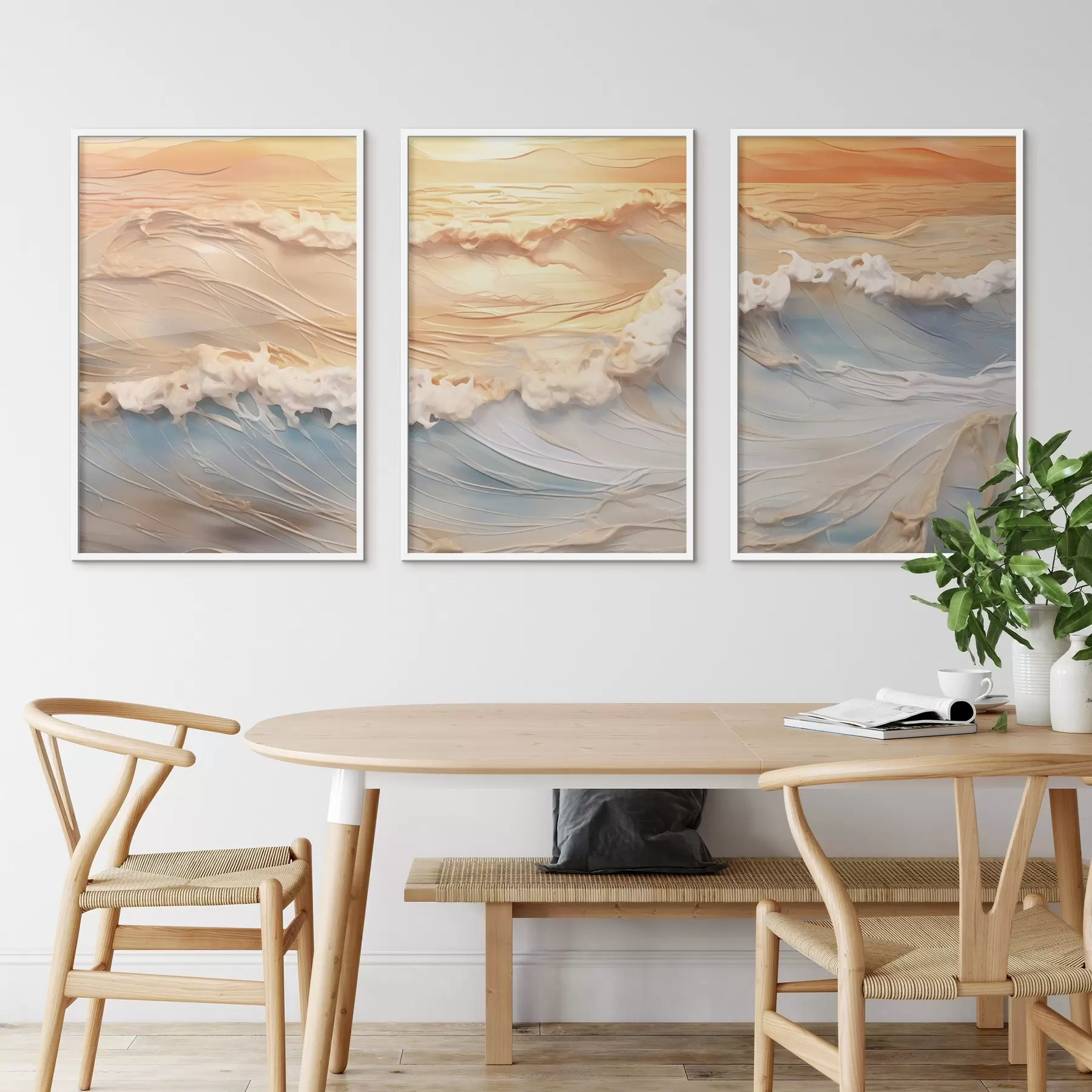 Papier peint Vagues colorées de la mer d00437