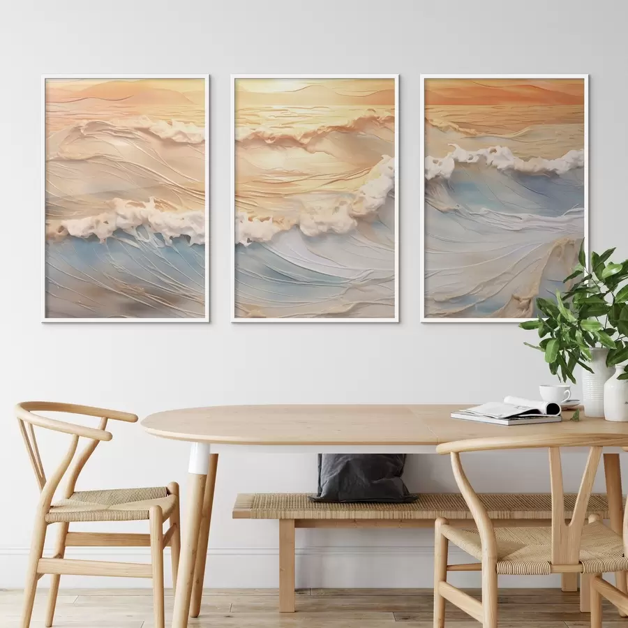 Papier peint Vagues colorées de la mer d00437